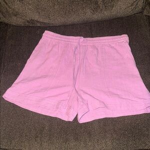 Splendid Purple Athletic Shorts with Elastic Waistband